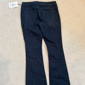 Who What Wear high waisted flare jeans. Dark blue midnight wash color. Size 8